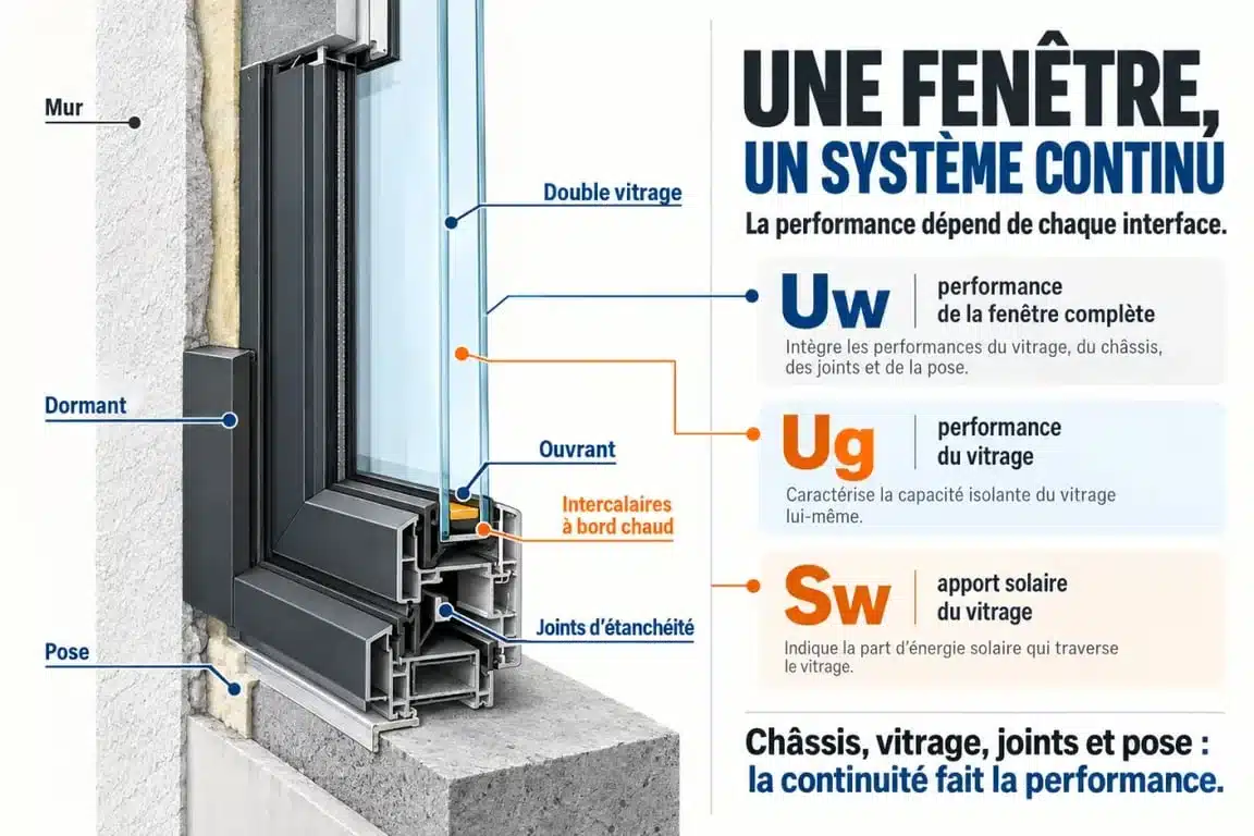 Bien choisir ses fenêtres grâce à un schéma de la composition, du vitrage et de la pose