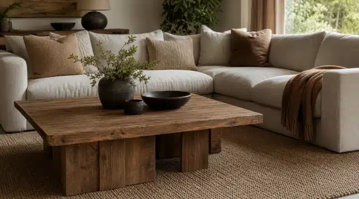 table basse parfaite pour votre canapé d'angle